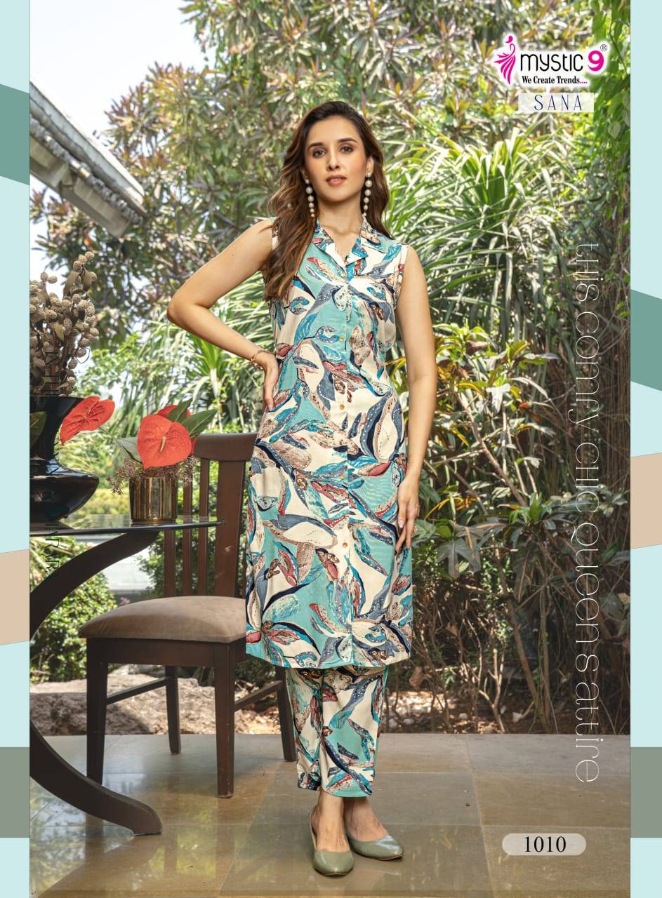 mystic 9 sana vol 1 printed cord sets wholesale india
